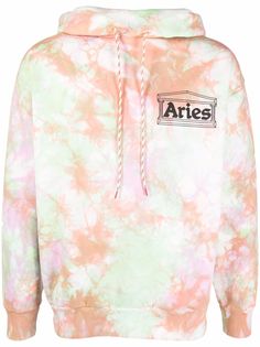 Aries tie-dye pattern hoodie