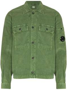 C.P. Company CP STRTCH CORD UTLTY LS SHT GRN