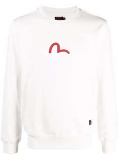 Evisu logo-print cotton sweatshirt