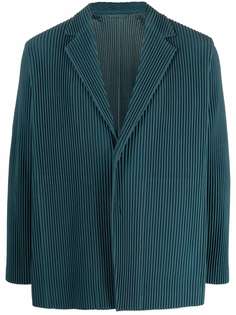 Homme Plissé Issey Miyake pleated single-breasted blazer