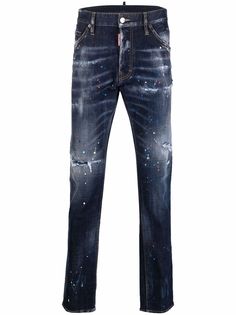 Dsquared2 джинсы кроя слим с эффектом потертости