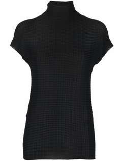 Issey Miyake plissé-effect short-sleeve top