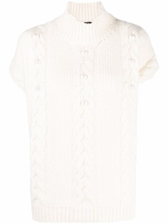 Amen pearl-embellished knitted top Amen.