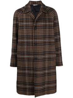 Manuel Ritz houndstooth-pattern wool-blend single-breasted coat