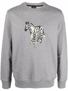 PS Paul Smith zebra-print crew neck sweatshirt