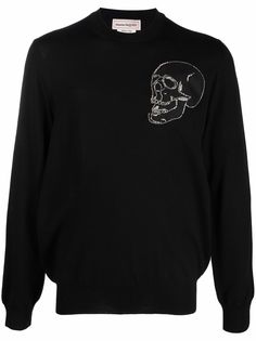 Alexander McQueen skull-print crew neck sweatshirt