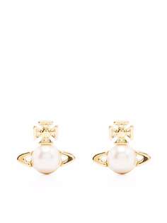 Vivienne Westwood logo faux-pearl earrings