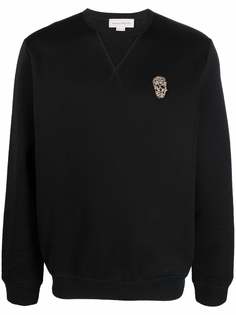 Alexander McQueen skull-patch crew neck sweatshirt