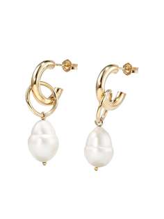 Loren Stewart серьги из желтого золота с жемчугом