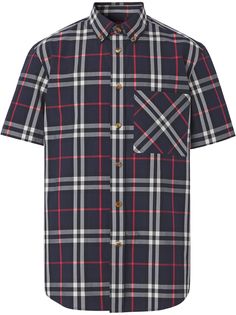 Burberry поплиновая рубашка в клетку