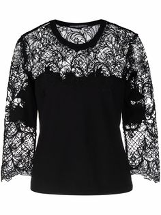 Ermanno Scervino топ с кружевной вставкой