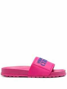Versace Jeans Couture шлепанцы с нашивкой-логотипом