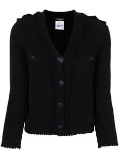 Chanel Pre-Owned кардиган на пуговицах с V-образным вырезом и логотипом CC