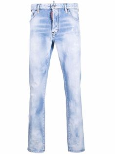Dsquared2 узкие джинсы с эффектом потертости