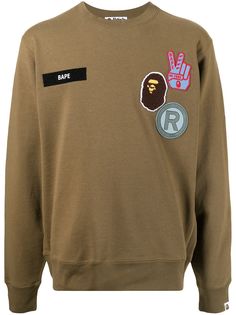 A BATHING APE® толстовка с нашивкой-логотипом