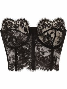 Dolce & Gabbana топ с кружевом и фестонами