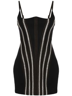 AREA платье мини Corset с кристаллами