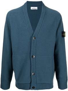 Stone Island кардиган с V-образным вырезом и нашивкой Compass