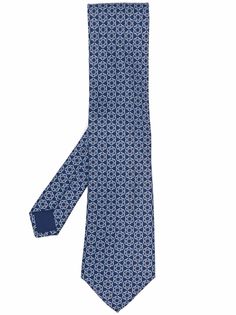 Hermès шелковый галстук 2000-х годов с графичным принтом