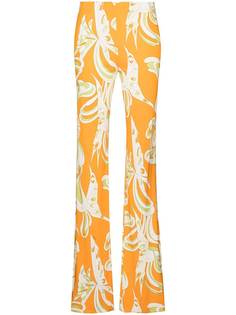 Emilio Pucci Farfalle-print bootcut trousers