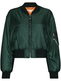 Stella McCartney Vina cropped bomber jacket