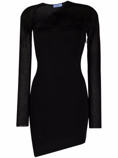 Mugler asymmetric-hem mini dress