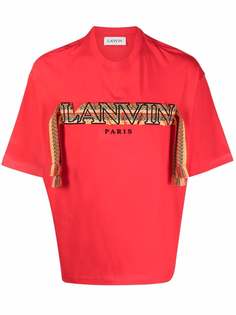 LANVIN braided-logo T-shirt