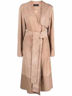JOSEPH panelled Cheyne belted long coat