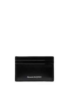 Alexander McQueen embossed logo leather cardholder