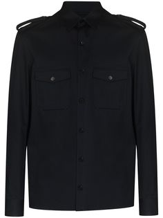 Ermenegildo Zegna EZ FLAP PKTS OVERSHT LS SHT BLU
