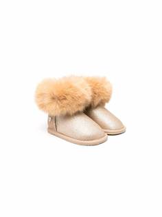 Monnalisa faux-fur trimmed ankle boots