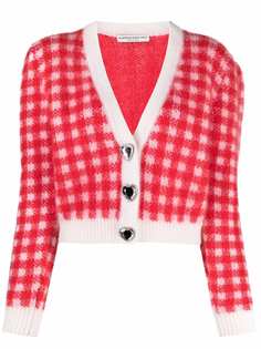 Alessandra Rich checked jacquard cardigan