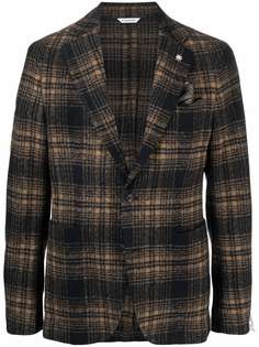 Manuel Ritz checked single-breasted blazer