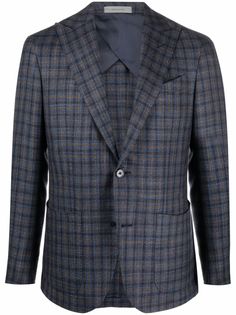 Corneliani однобортный пиджак в клетку