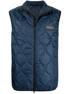 Barbour стеганый жилет с нашивкой-логотипом