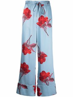 LAutre Chose шелковые брюки с цветочным принтом
