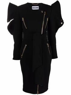 Moschino креповое платье с молнией