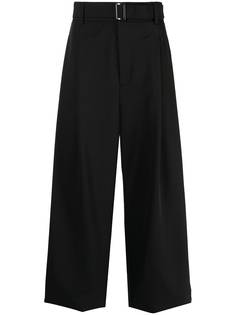 Emporio Armani брюки широкого кроя с поясом