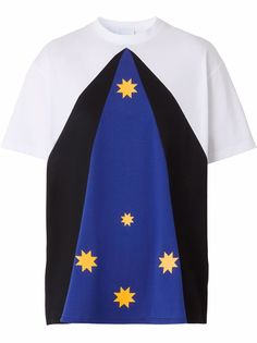 Burberry футболка в стиле колор-блок с принтом