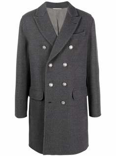 Brunello Cucinelli двубортное шерстяное пальто