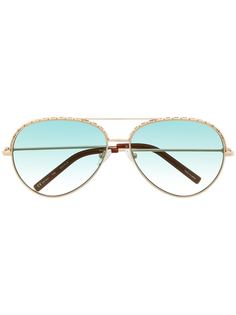 Linda Farrow солнцезащитные очки Magnolia из коллаборации с Matthew Williamson