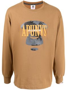 AAPE BY *A BATHING APE® футболка с длинными рукавами и графичным принтом