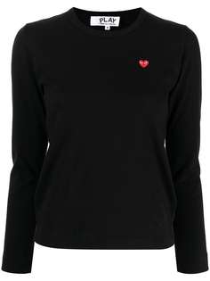 Comme Des Garçons Play футболка с нашивкой-логотипом