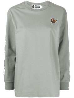 A BATHING APE® футболка с нашивкой