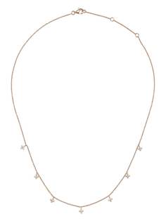 Rosa de la Cruz колье Tiny Crosses из розового золота с бриллиантами