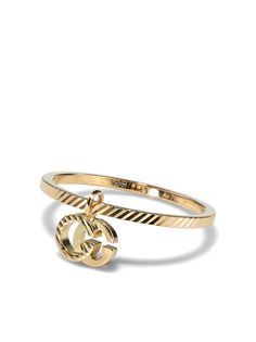 Gucci кольцо Running из желтого золота с логотипом