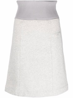 MSGM юбка миди с вышитым логотипом