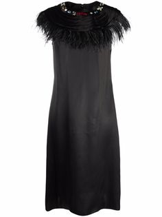LANVIN платье-трапеция с декорированным воротником
