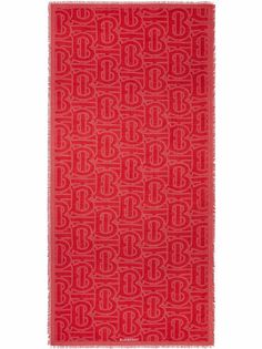 Burberry легкий шарф с монограммой TB