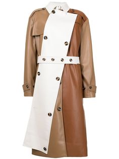 Rokh тренч со вставками из искусственной кожи